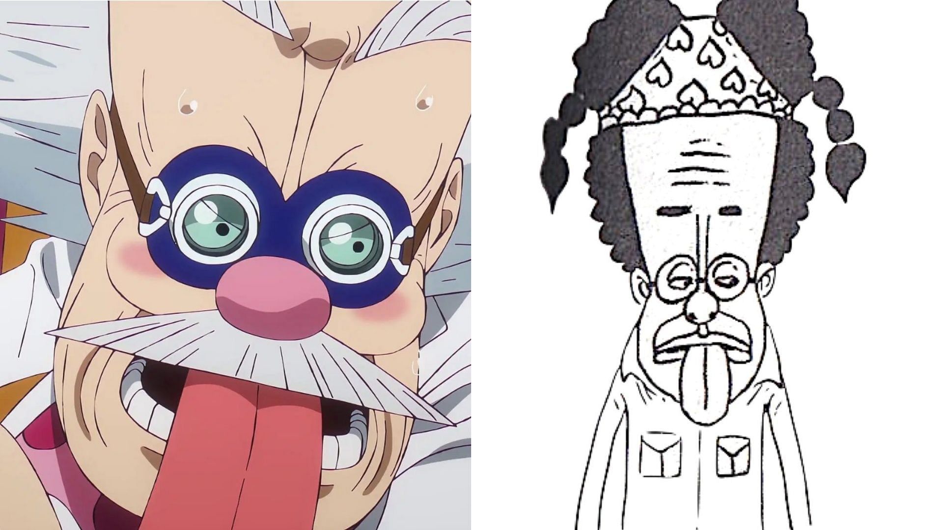 Vegapunk from anime and Vegapant from (Images via Toei Animation and Shueisha)